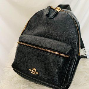 Coach pebble leather Charlie mini backpack